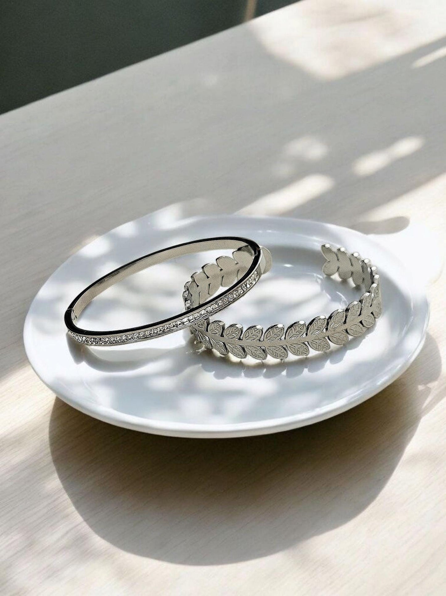 Rhea Silver Bangle