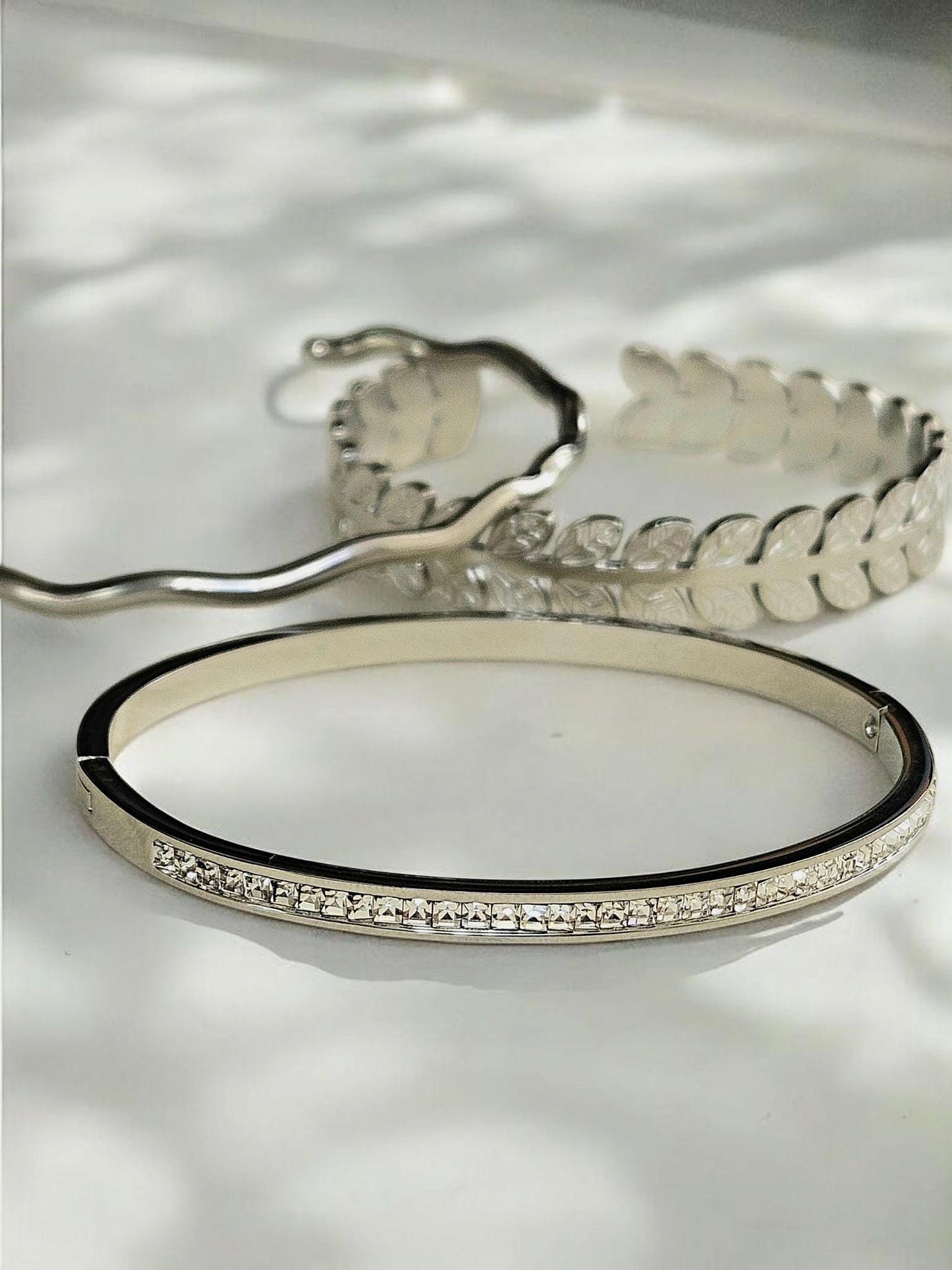 Rhea Silver Bangle