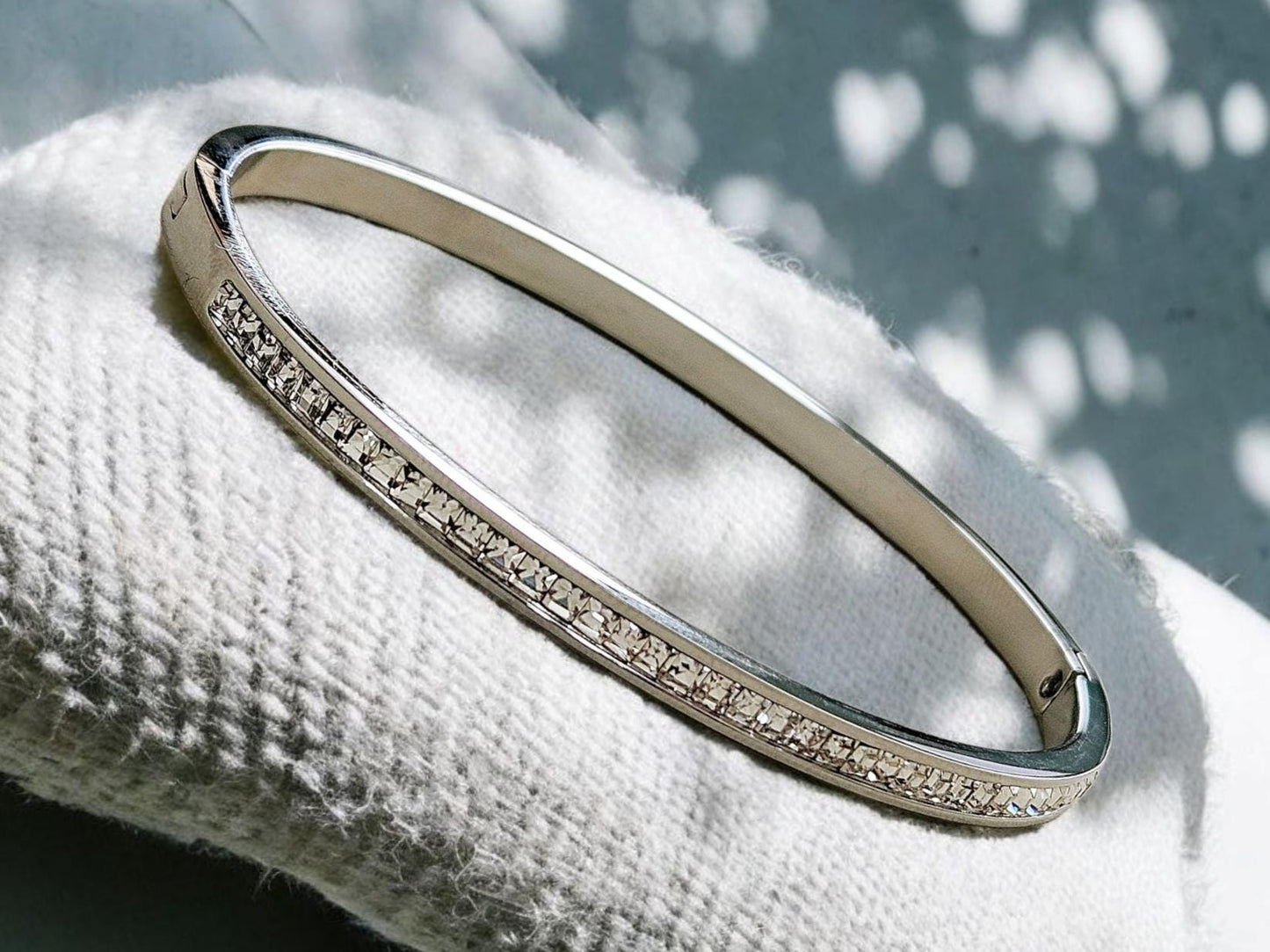 Rhea Silver Bangle