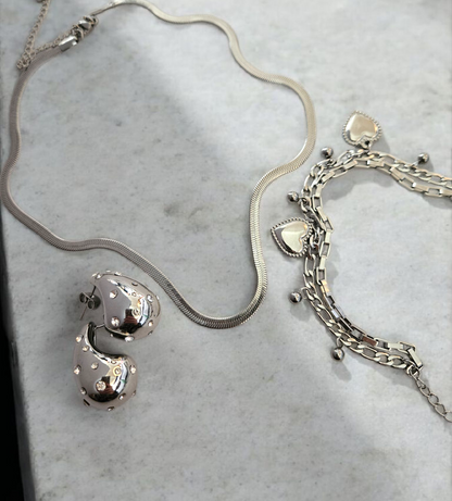 Dahlia Necklace Silver